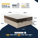 Ver imagem 2 de Cama Box Baú Queen com Colchão de Espuma D33 Double Comfort 158x198x62cm