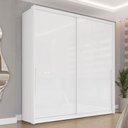 Ver imagem 1 de Guarda-roupa Casal Porto 2 Portas 2 Gavetas Branco - Politorno