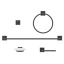 Ver imagem 3 de Kit de Acessórios 5 Peças Up 60cm x 22cm x 22cm Preto/Matte Black Celite
