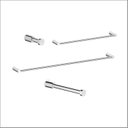 Ver imagem 1 de Kit de Acessórios 4 Peças Flow 60cm x 23,4cm x 5,5cm Cinza/Cromado Celite