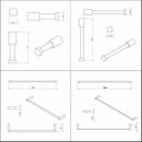 Ver imagem 2 de Kit de Acessórios 4 Peças Flow 60cm x 23,4cm x 5,5cm Cinza/Cromado Celite