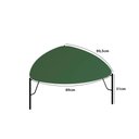 Ver imagem 2 de Mesa de Centro para Sala 31cm com Pés em Metal 100% Mdf Cor:musgo com Preto