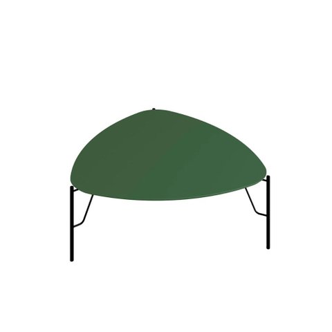 Mesa de Centro para Sala 31cm com Pés em Metal 100% Mdf Cor:musgo com Preto
