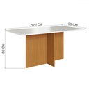 Ver imagem 3 de Mesa de Jantar 6 Lugares Dolphins Freijo/off White/cacau - Pnr Móveis