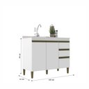 Ver imagem 4 de Balcão para Cozinha 3 Gavetas 2 Portas 120cm