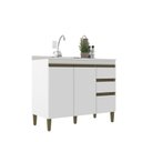 Ver imagem 3 de Balcão para Cozinha 3 Gavetas 2 Portas 120cm Branco