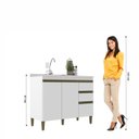 Ver imagem 5 de Balcão para Cozinha 3 Gavetas 2 Portas 120cm Branco