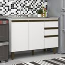 Ver imagem 1 de Balcão para Cozinha 3 Gavetas 2 Portas 120cm Branco