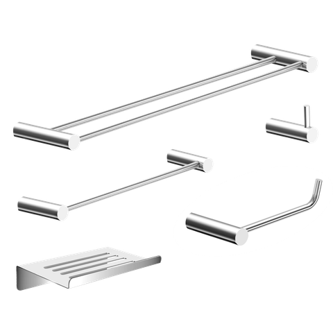 Kit de Acessórios para Banheiro Alto Brilho 5 Peças 2190or Grego Metal