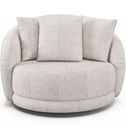 Poltrona Decorativa Base Giratória em Aço Witta M03 Couríssimo Whisky Linho Bege - Lyam Decor - 2 Poltrona Decorativa Base Giratória em Aço Witta M03 Couríssimo Whisky Linho Bege - Lyam Decor - 2