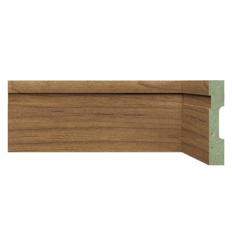 Kit Rodapé de MDF 15 Barras Frisadas de 10CMX2,40m Rende 36 Metros Marrom/Imbuia Moldufama