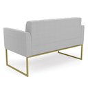 Ver mais imagens de Sofá Namoradeira Base Industrial Dourado Ana Bouclé Cinza - Ibiza