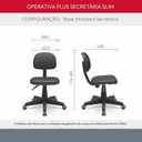 Ver imagem 4 de Cadeira Giratória Operativa Secretária Plus Slim Rpa Pp T23