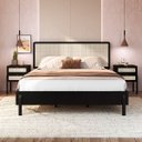 Ver imagem 4 de Kit Cama Queen 2 Mesas Cabeceira Palhinha Oslo Nero 27056