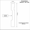 Ver imagem 2 de Kit Rodapé de MDF 15 Barras Frisadas de 10CMX2,40m Rende 36 Metros Marrom/Turim Moldufama
