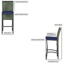 Ver imagem 2 de 8 Banquetas em Alumínio Roma Preta Corda Náutica Tecido 10