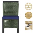 Ver imagem 3 de 8 Banquetas em Alumínio Roma Preta Corda Náutica Tecido 10