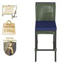 Ver imagem 4 de 8 Banquetas em Alumínio Roma Preta Corda Náutica Tecido 10