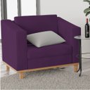 Ver imagem 2 de Poltrona Decorativa Europa Suede Roxo Doce Sonho Móveis