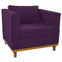 Ver imagem 1 de Poltrona Decorativa Europa Suede Roxo Doce Sonho Móveis