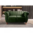 Ver imagem 5 de Sofá Realeza Chesterfield 2 Lugares 146cm Verde Veludo Fixo Bella Decor