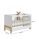 Ver imagem 2 de Jogo Quarto de Bebê para Gêmeos com 2 Berços Cômoda Roupeiro Qmovi