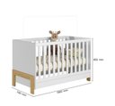 Ver imagem 2 de Jogo Quarto de Bebê para Gêmeos com 2 Berços Cômoda Roupeiro Qmovi