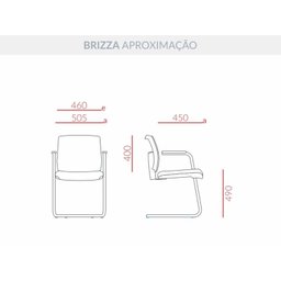 Cadeira Escritório Interlocutor Fixa Ergonômica NR17 Tela Mesh Brizza - 4