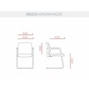 Ver imagem 4 de Cadeira Escritório Interlocutor Fixa Ergonômica NR17 Tela Mesh Brizza