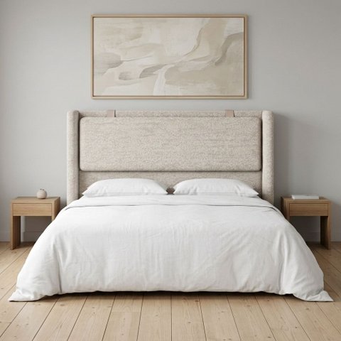 Cabeceira para Cama Box Casal Estofada Boucle 188cm Premium