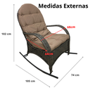 Ver imagem 4 de Poltrona para Jardim Imperatriz de Balanço com Almofada - Wj Design