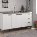 Ver imagem 1 de Balcão de Pia para Cozinha 3 Portas 3 Gavetas