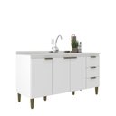 Ver imagem 3 de Balcão de Pia para Cozinha 3 Portas 3 Gavetas