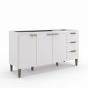Ver imagem 2 de Balcão de Cozinha sem Tampo com 3 Portas 3 Gavetas Branco
