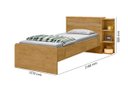 Ver imagem 3 de Cama Baú Ja Solteiro com Prateleiras Laterais para Decoração 2 Gavetas 100% Mdf com Estrado em Madei