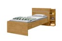 Ver imagem 2 de Cama Baú Ja Solteiro com Prateleiras Laterais para Decoração 2 Gavetas 100% Mdf com Estrado em Madei