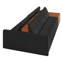 Ver imagem 7 de Sofá Ilha 3 Lugares Living 402cm Modulado para Sala Lary Veludo K01 - D’Rossi