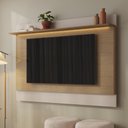 Ver imagem 1 de Painel para TV até 65 Polegadas 100% em MDF Enseada Rimo - Carvalho/Palha