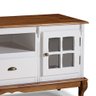 Conjunto Rack 60811 + Painel 50513 para Sala Pés Luiz Xv 1 Gaveta 2 Portas - Branco/imbuia - 3
