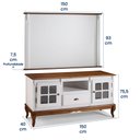 Ver imagem 6 de Conjunto Rack 60811 + Painel 50513 para Sala Pés Luiz Xv 1 Gaveta 2 Portas - Branco/imbuia