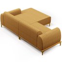 Ver imagem 7 de Sofá 4 Lugares com Chaise Direito para Sala de Estar Molino 265cm D02 Base Castanho Pés D'ouro Prime
