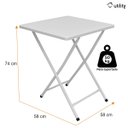 Ver imagem 4 de Mesa Dobrável Bar/restaurante Aço Ferro Branco 74x58 Cm