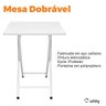 Mesa Dobrável Bar/restaurante Aço Ferro Branco 74x58 Cm - 2