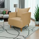 Ver imagem 2 de Poltrona Decorativa para Sala Recepção Escritório Consultório Reforçada Eliza Tecido Suede