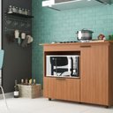 Ver imagem 1 de Balcão para Cooktop 5 Bocas 2 Portas Espaço para Forno Elétrico 36L Bigger Marrom/Freijó
