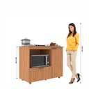 Ver imagem 6 de Balcão para Cooktop 5 Bocas 2 Portas Espaço para Forno Elétrico 36L Bigger Marrom/Freijó