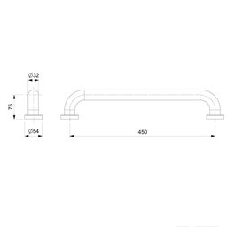 Barra de Apoio 7,5cm X 5,4cm X 45cm - 4