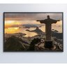 Quadro Monumento Cristo Redentor Rio de Janeiro - 90x60 cm - Vidro Impresso - 5
