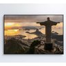 Quadro Monumento Cristo Redentor Rio de Janeiro - 90x60 cm - Vidro Impresso - 8