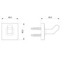Ver imagem 4 de Cabide Matte Linha Up 4,5cm x 4,5cm x 5,0cm Incolor/Black Celite